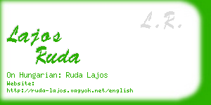 lajos ruda business card